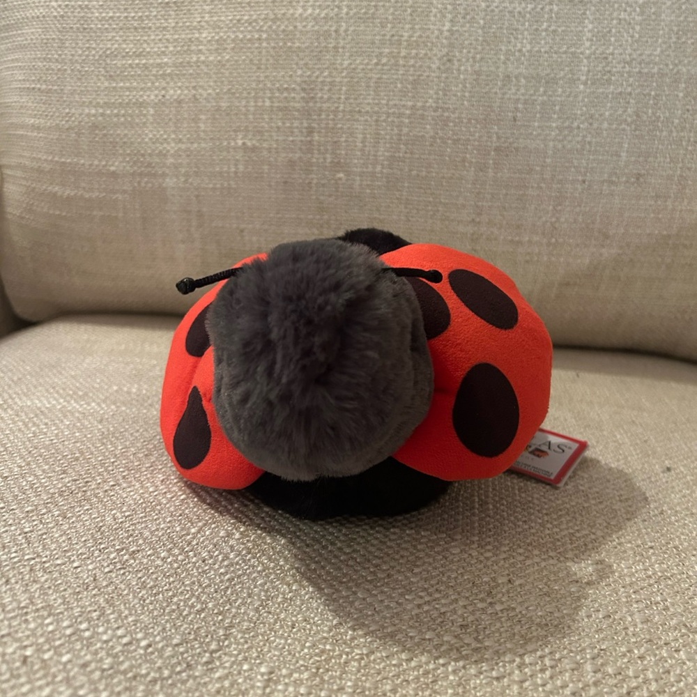 Charming Red and Black Ladybug Plush Toy